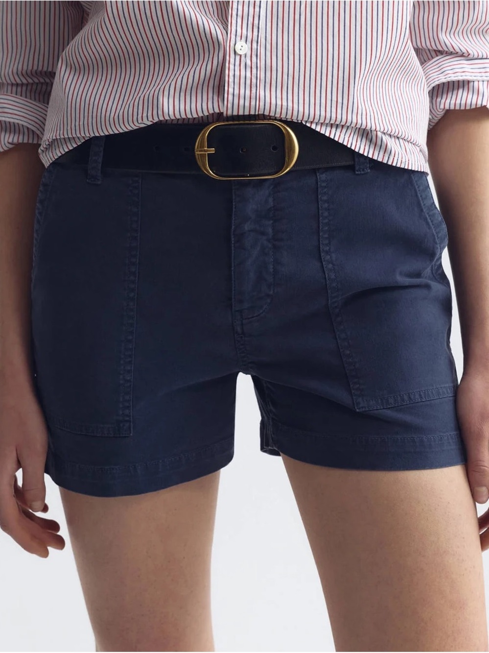 Nili Lotan Navy Utility Shorts